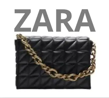 [ 새상품 ] ZARA 체인 팩 블랙 퀼팅