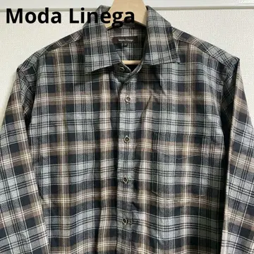 Moda Linega 체크 무늬 긴팔 셔츠