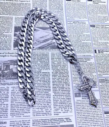 실버 925 크로스 키헤이 목걸이