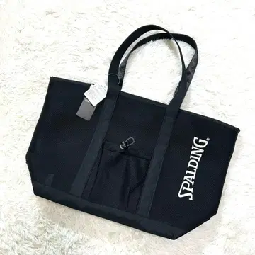 스펄딩 스포츠 토트백 블랙 자수 대용량 메쉬