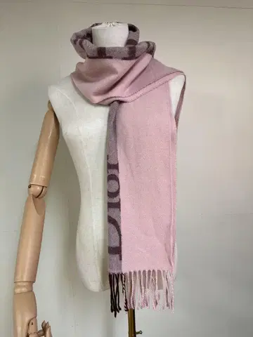 핑크 로고 머플러 약 158cm