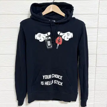 YOUR CHOICE IS HELLA STICK 블랙 디자인 후드티