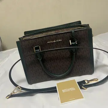 MICHAEL KORS 브라운/그린 숄더백