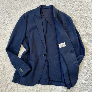 nano universe 테일러드 자켓 네이비 린넨 100% 본절