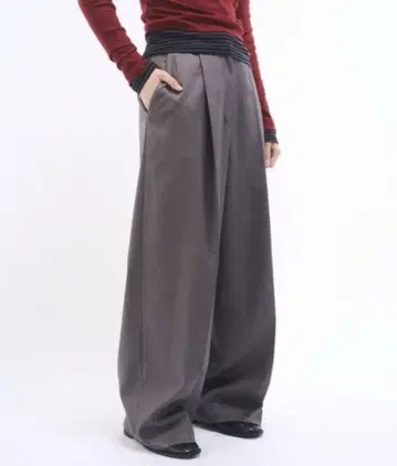fekete 그레이 와이드 팬츠 S 사이즈