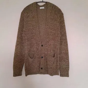 드리스반노튼 브라운 가디건 V넥 S 린넨 혼방