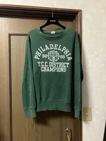 champion 얼룩 4단 프린트 맨투맨