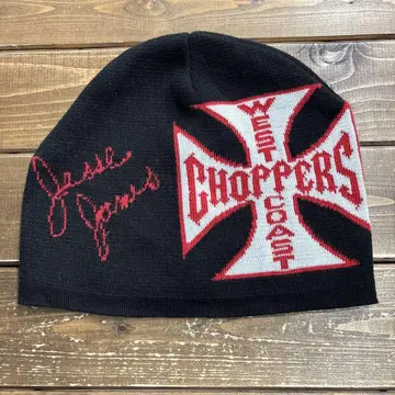 west coast choppers 니트 캡 아이언 크로스 비니