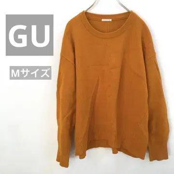[ GU ] 지유 오렌지 크루넥 긴팔 니트 M 사이즈 여성용