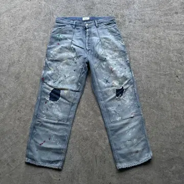 HERILL Splash Painter pants Denim indigo