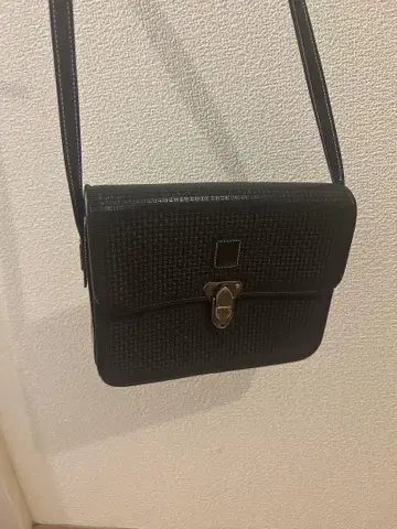 블랙 메쉬 패턴 숄더백