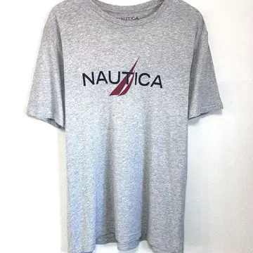NAUTICA 노티카 셔츠 티셔츠 반팔 셔츠 로고 그레이 프린트
