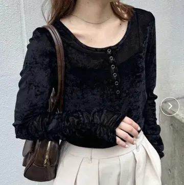 RANAN 시어 벨로아 헨리넥 롱 T