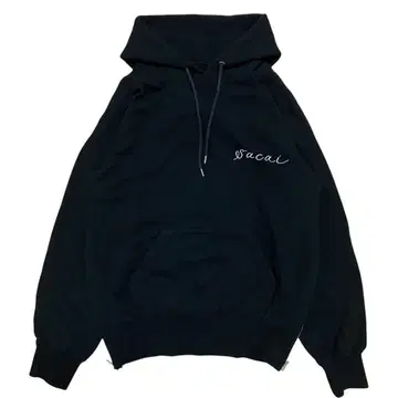 sacai x Dr.woo 사이드 집 후디 후드티 자수 새