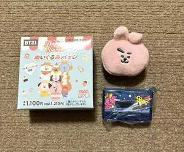 BT21 COOKY 인형 배지 카세트 테이프 참