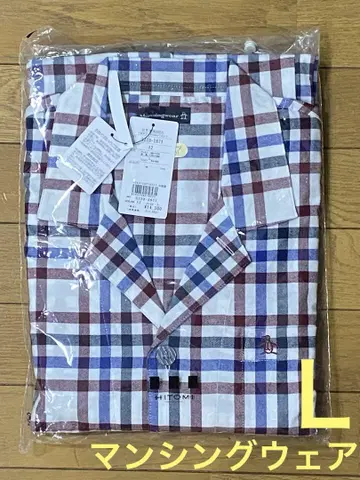 먼싱웨어 체크 긴팔 파자마 L