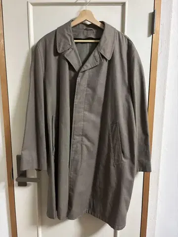 70s 건클럽 체크 스텐칼라 코트 USA제