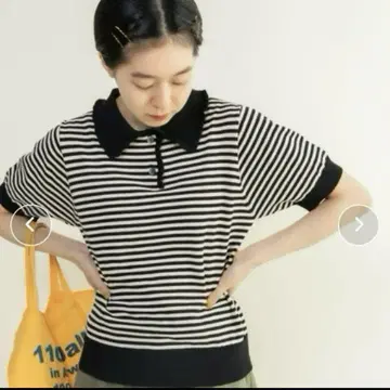 CHILD WOMAN 차일드우먼 강연면 옷깃 프릴 폴로 니트