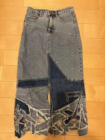 Pepe Jeans 패치워크 데님 스커트