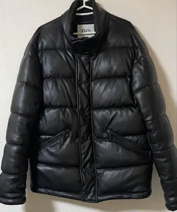 ZARA 자라 인조 가죽 다운