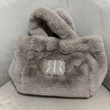 rienda 인조 모피 토트백 BEG