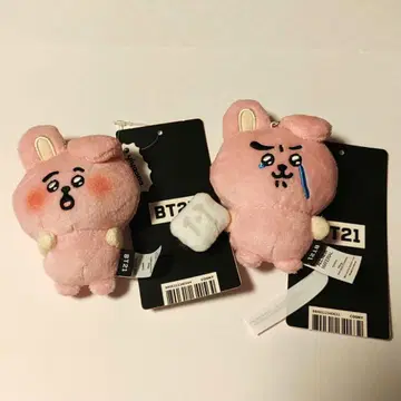 BT21 봉제 인형 키링 TODAY'S FACE COOKY 2점
