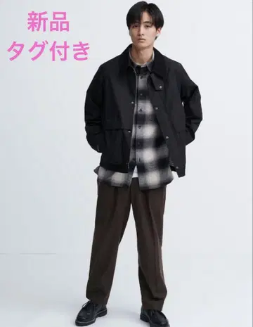 유니클로 유틸리티 숏 블루종 L 사이즈 남성용 블랙