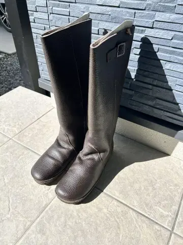 KOOS 코스 롱 부츠 브라운