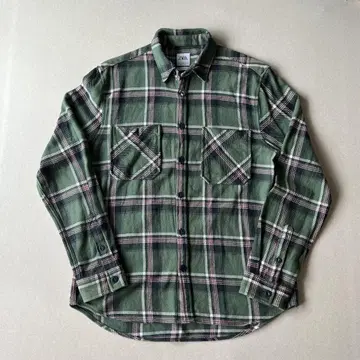 레어 인도산 ZARA 자라 뱀 체크 셔츠 긴팔 40