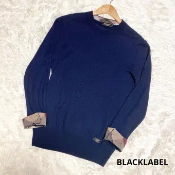 [ BLACKLABEL ] 블랙 라벨 남성용 얇은 소재 스웨터 M 네이비