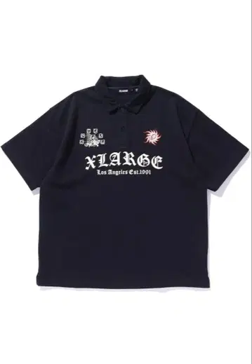 XLARGE 블랙 피케 셔츠