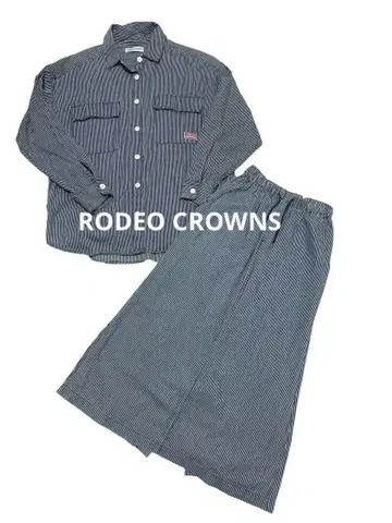 RODEO CROWNS 로데오 크라운 스트라이프 셋업 데님