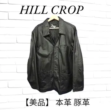 [새상품급] HILL CROP 천연 가죽 돈피 남성용 가죽 코트