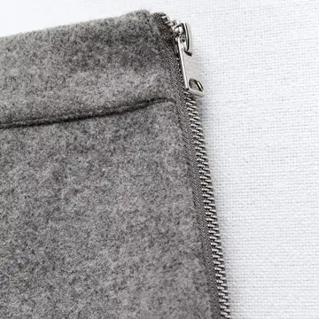 ZARA 미디 기장 펜슬 스커트 그레이