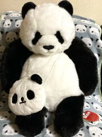 우에노 동물원 팬더 안아줘 샹 봉제 인형 파우치 포함