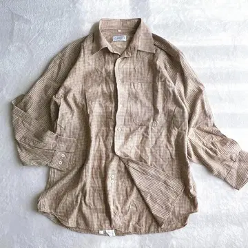 발레리오 발레리 깅엄 체크 셔츠 이탈리아제 코튼 캐주얼