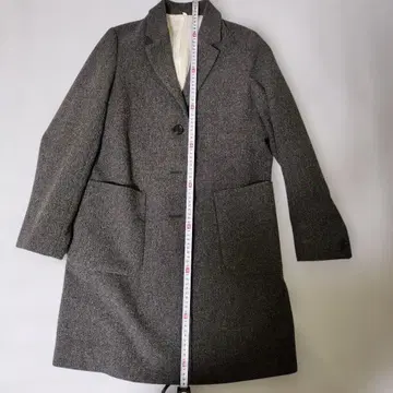 MUJI 여성용 체스터 코트 L 그레이