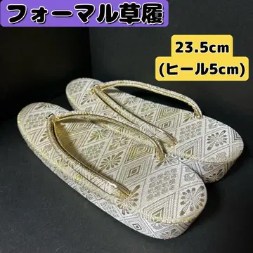 일본 의류 신발 토메소데 호몬기 포멀 조리 23.5cm 하이힐 금실