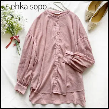 ehka sopo 에카 소포 긴팔 시어 블라우스 핑크 볼륨 슬리브