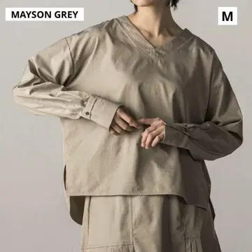 [ 새상품급 ] MAYSON GREY 트윌 샴브레이 블라우스 베이지