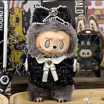 의류 봉제 인형 17cm 옷 옷 갈아입기 3종 세트 블랙 귀여운