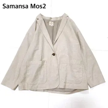 [새상품급] 사만사 모스모스 SM2 테일러드 자켓 면린넨 루즈핏