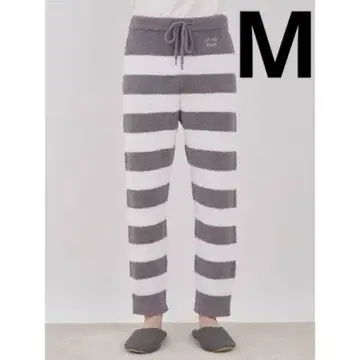 젤라또피케 HOMME 보더 롱 팬츠 M 남성용 그레이
