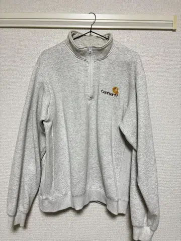 Carhartt 그레이 하프 지퍼 트레이닝복 L