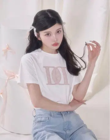 darich 퀼팅 아플리케 비쥬 T셔츠