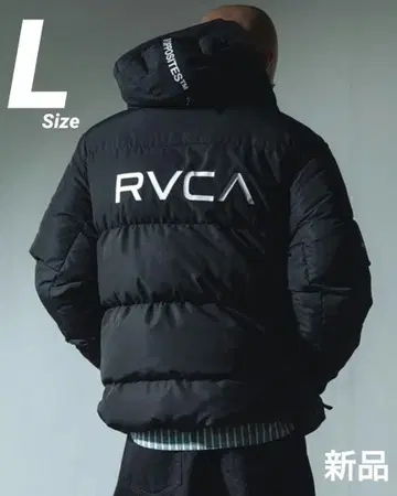 RVCA 남성용 다운 자켓 L 사이즈 탈부착 가능 후드 부착 자켓