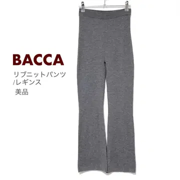 BACCA 바카 [ 새상품급 ] 파인 메리노 리브 레깅스 팬츠 니트 팬츠