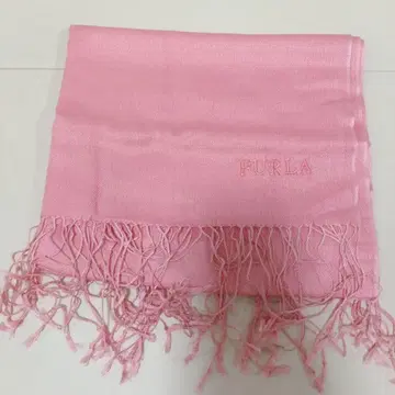 훌라 FURLA 핑크 숄 스톨 프린지