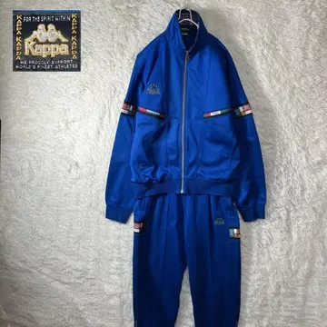 새상품급 Kappa 카파 셋업 저리 상하의 일본제 블루 L~XL