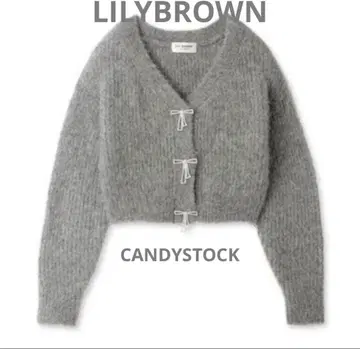 LILY BROWN / 릴리 브라운 비쥬 리본 니트 가디건
